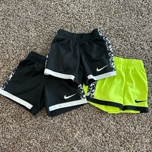 3 pairs of Kids 2T Shorts in Black & Neon